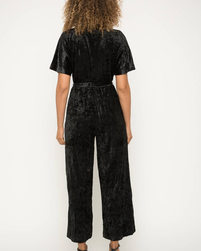 Black Velvet If You Please Jumpsuit