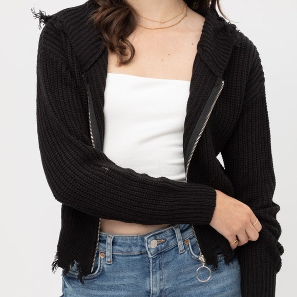 Raw Edge O-Ring Sweater