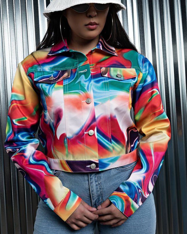 Paint Swirl Graphic Jacket