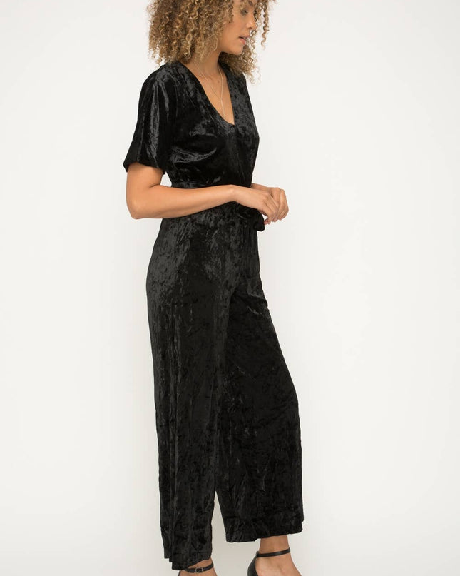 Black Velvet If You Please Jumpsuit
