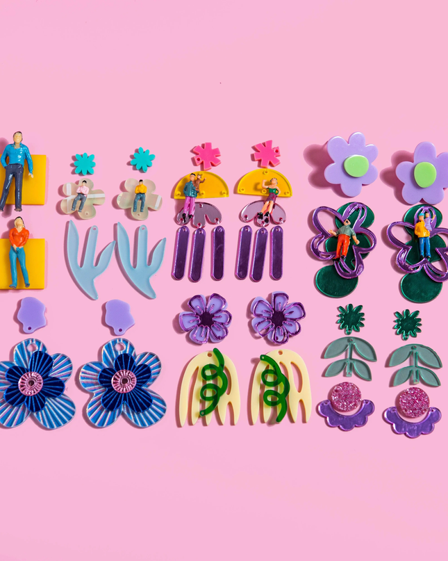 Flourish Acrylic Earring Diy Kit - Funky Fun You