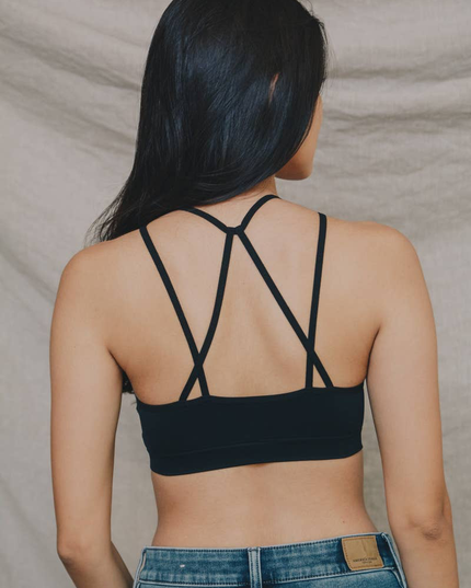 Floral Cutout High Neck Bralette