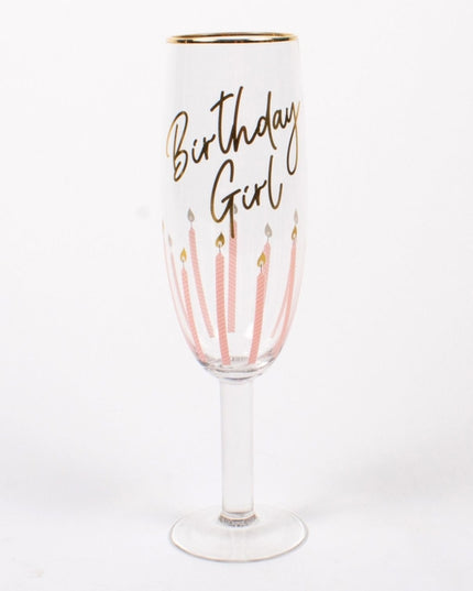 Bubbles 4 The Birthday Girl Glass