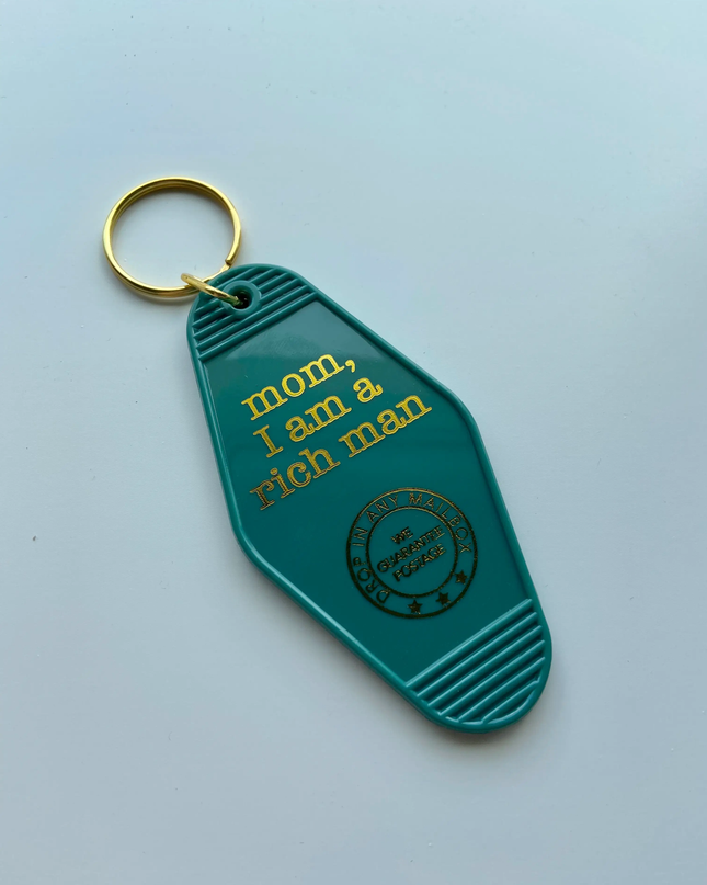 mom, I am a rich man keychain