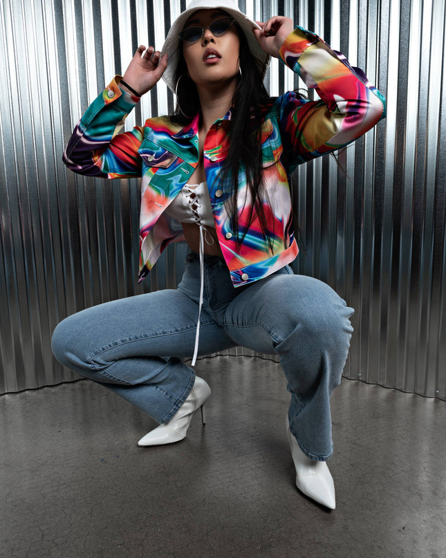 Paint Swirl Graphic Jacket