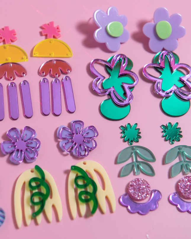 Flourish Acrylic Earring Diy Kit - Funky Fun You
