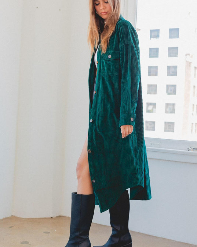 green to the maxi jacket