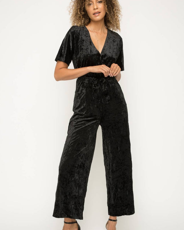 Black Velvet If You Please Jumpsuit