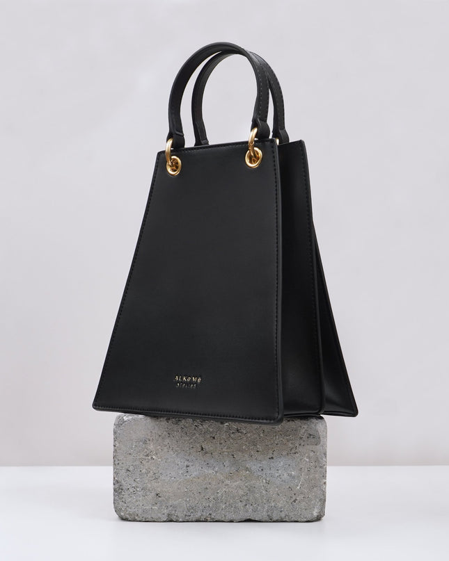 Alkeme Atelier Fire Triangular Satchel - Black