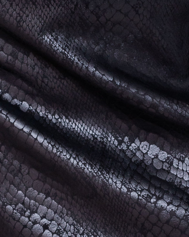 Snake Print Plus Faux Leather Mini