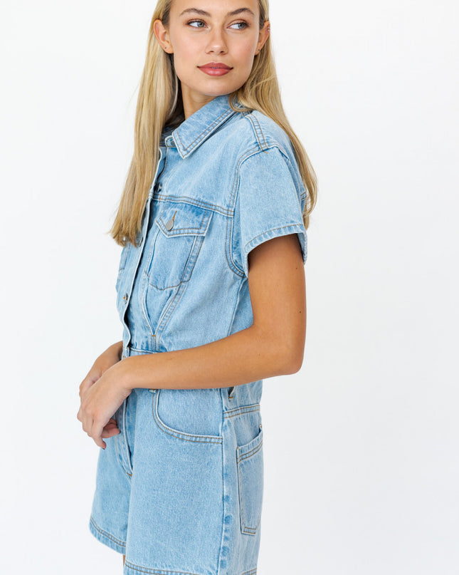 Denim Doll Romper