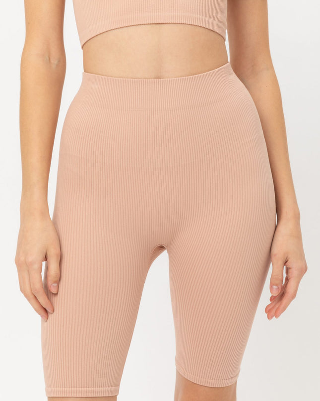 Biker Chick Shorts- Tan