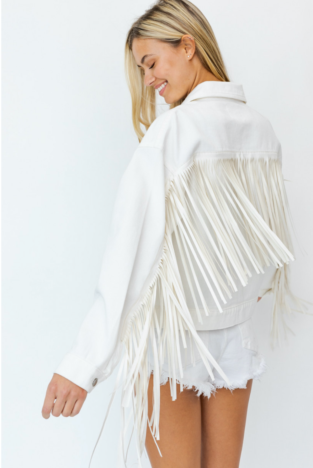 Good Fringe Jacket White Calli s Curations