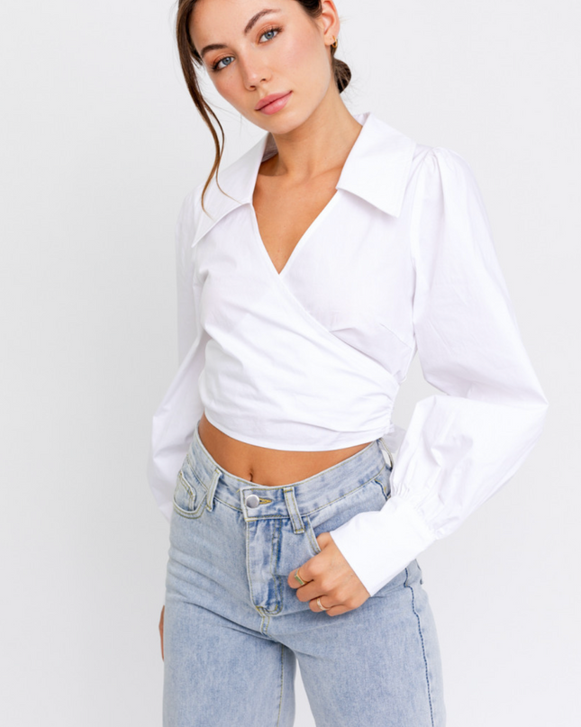 Wrapped Up In White Blouse