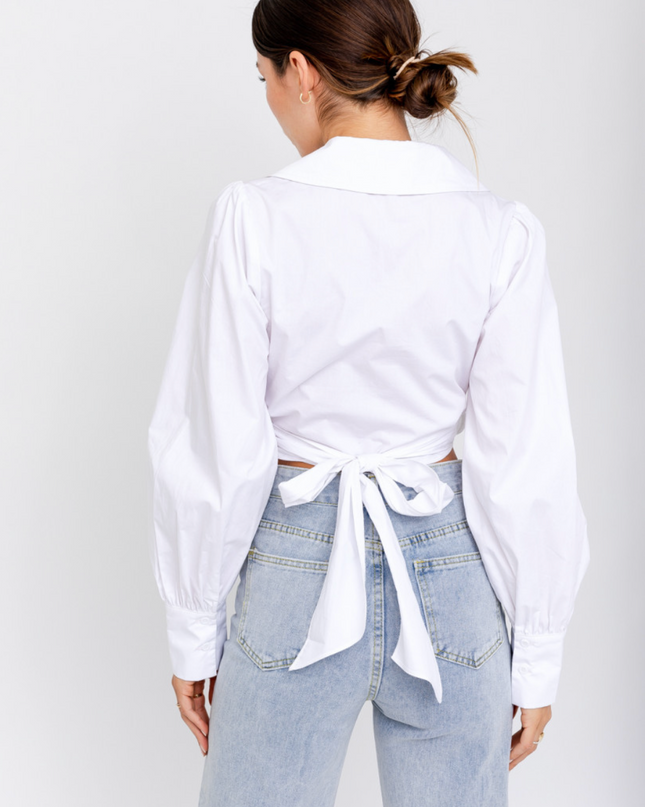 Wrapped Up In White Blouse