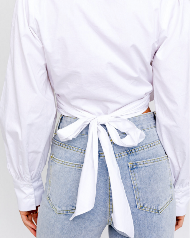 Wrapped Up In White Blouse