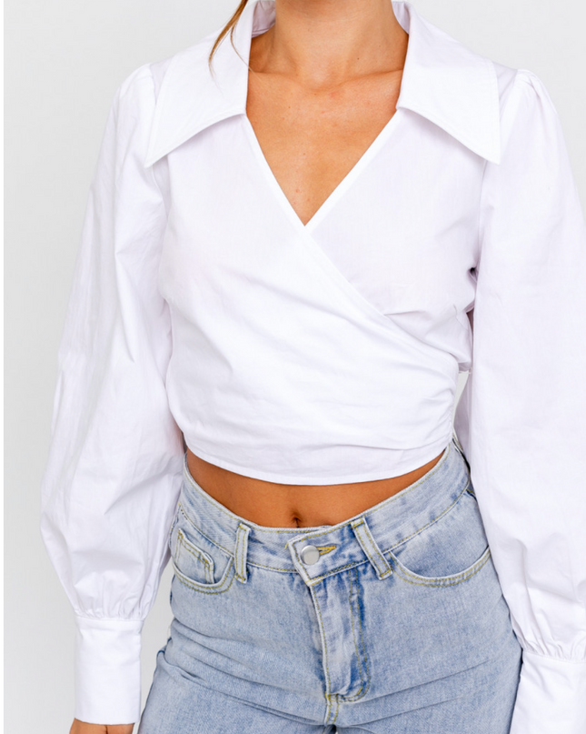 Wrapped Up In White Blouse
