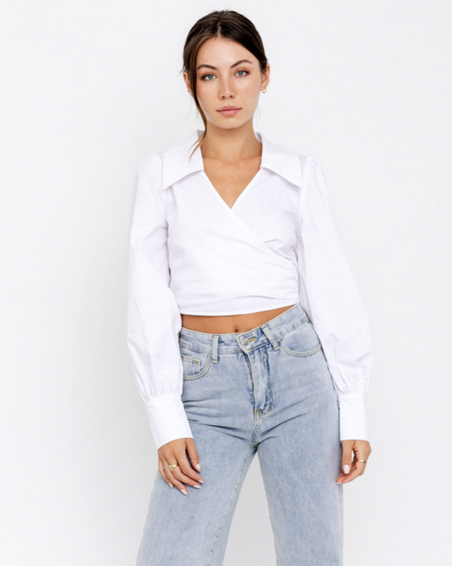 Wrapped Up In White Blouse