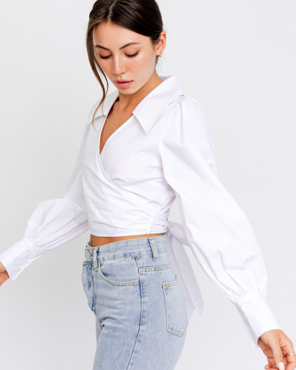 Wrapped Up In White Blouse