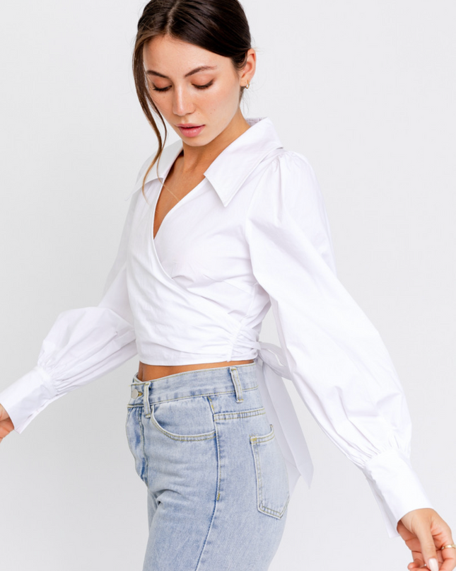 Wrapped Up In White Blouse