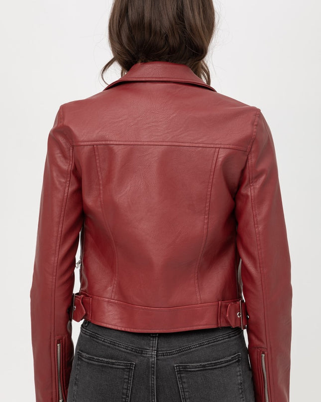 Wine Moto Jacket
